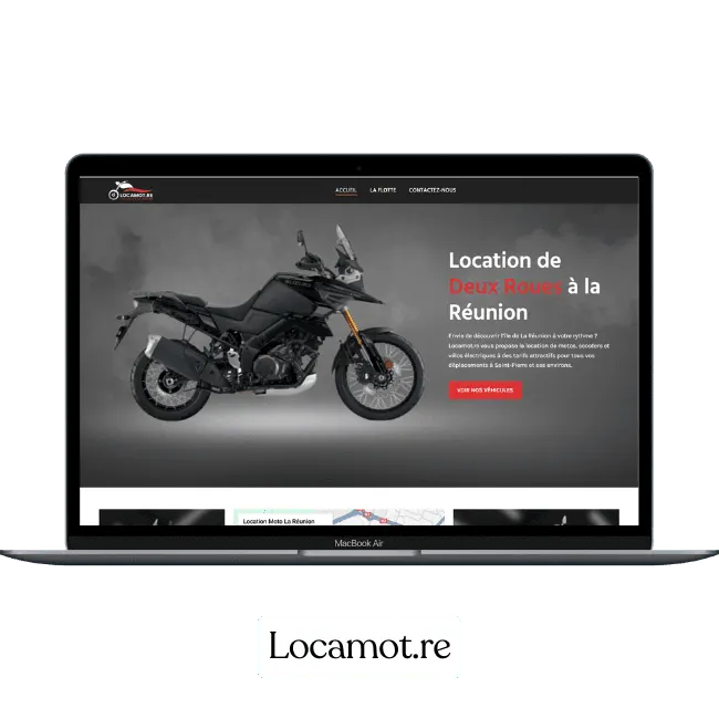 Création de site web pour Locamot — Location de véhicules | Weboccitanie