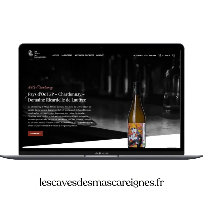 Création de site web pour Les Caves des Mascareignes — Caviste | Weboccitanie