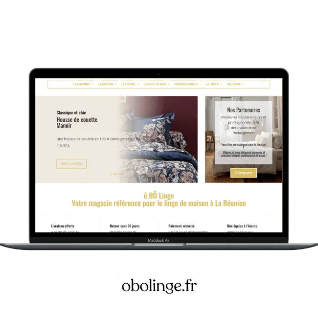 Création de site web pour ô BÔ Linge — Linge de maison | Weboccitanie