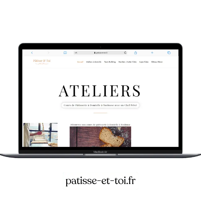 Création de site web pour Pâtisse & Toi — Ateliers de pâtisserie · Toulouse | Weboccitanie